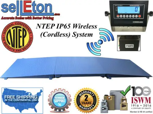 Ntep Floor Scale 48" X 60" 4' X 5' Wireless Cordless + 2 Ramp 5000 Lbs X 1 Lb