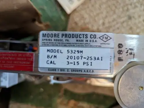 Moore Pneumatic Strip Chart Recorder 5329M Nos