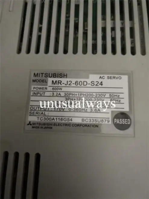 Mitsubishi Servo Drive Mr-J2-60D-S24 Mrj260Ds24 Fully