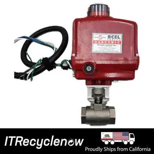 Valve Actuator Rcel005L W/ Ball Valve 1Ph 120V 6W 434Lbf-In Valin Remote Control