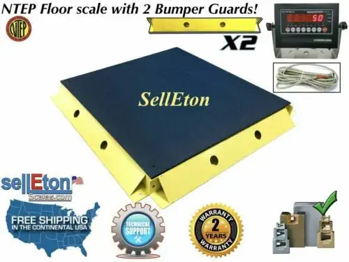 Sl-916 Ntep Floor Scale 60"X60" 10 000 Lbsx2 Lb With 2 Protection Bumper 5X5-10K