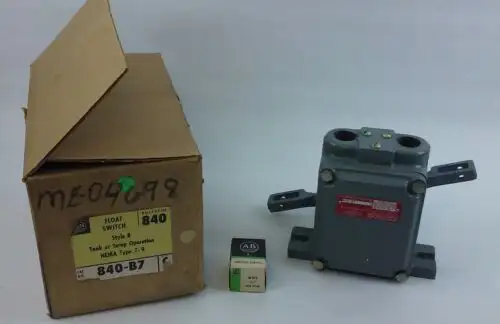 Allen Bradley 840-B7 Série C Interrupteur à flotteur 600Vac/250Vdc 1-3Phase 5Hp
