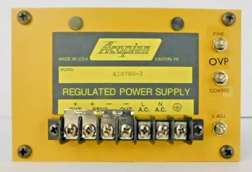 Acopian Turbine Control Service Regulated Electronic Power Supply A10780-2