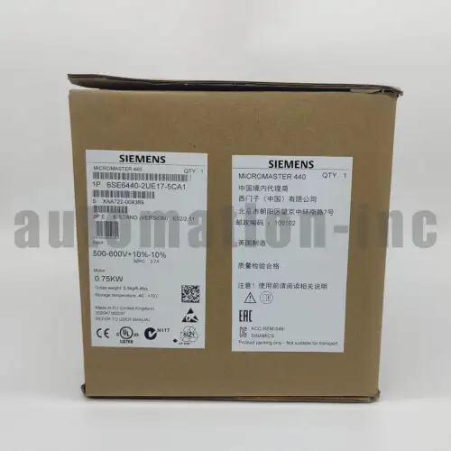 Brand Siemens 6Se6440-2Ue17-5Ca1 6Se64402Ue175Ca1 &Ac
