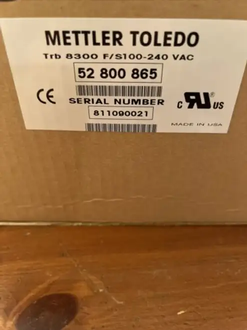 Mettler Toledo Turbidity Transmitter Trb 8300 F/S 200-240Vac