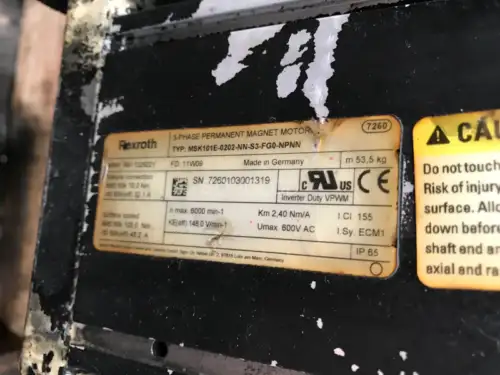 Rexroth Motor Msk101E-0202-Nn-S3-Fg0-Npnn