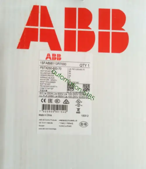 Nouveau démarreur progressif Abb Pstx250-600-70 1Sfa898113R7000