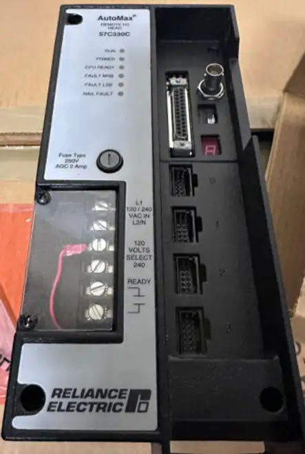 Reliance Electric Automax Remote I/O Head 57C330C 250V Agc 2 Amp 120/240Vac 120V