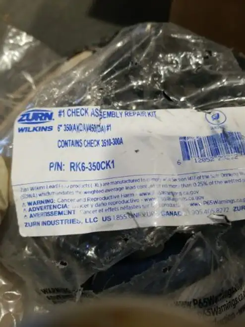 Zurn Rk6350Ck1 6" Dia Backflow Repair Kit #1 Check Assy For 350/350Da/450/450