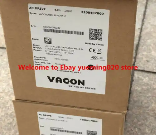 Vacon0010-1L-0004-2 0.75Kw Inverter