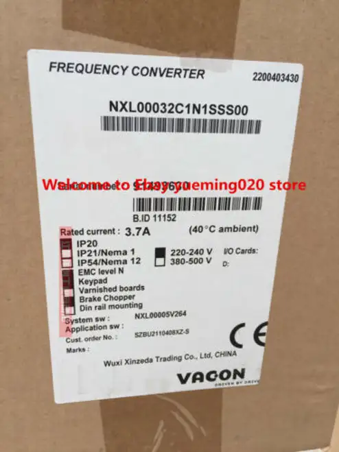 Nxl00032C1N1Sss00 3.7A Inverter