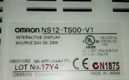 Omron Touch Screen Ns12-Ts00-V1