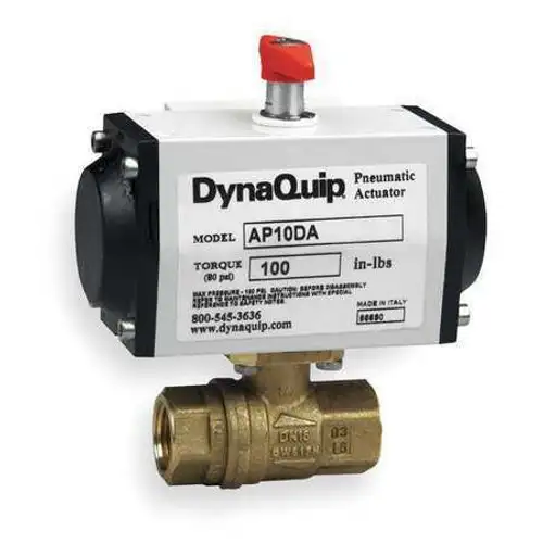 Dynaquip Controls Phh24Atsr05212A 3/4" Fnpt Brass Pneumatic Ball Valve Inline