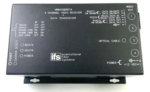 New Interlogix Vr6010-Drdt-R3 4 Channel Fm Video Multiplexer With Bi- Direction