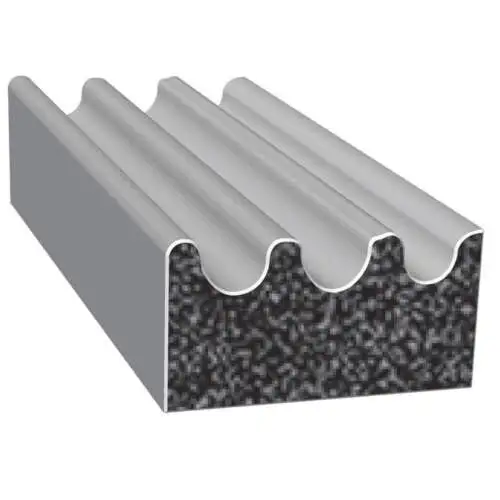 Trim Lok Inc X103Bt-500 Rubber Seal Ribbed 0.63 In W 500 Ft