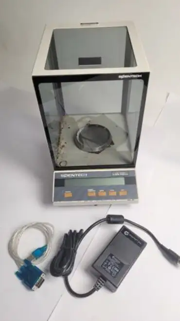 Scientech Sa 210D Laboratory Electronic Balance Scale W/Power Adapter & Rs232