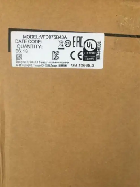 Delta Vfd075B43A /Closed Loop Vector 3 Phase 460V Input 10Hp Ac Motor Drive