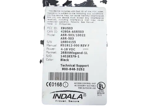 HID 6145CKD0000 MultiClass RP15 Mullion Reader 4-16VDC