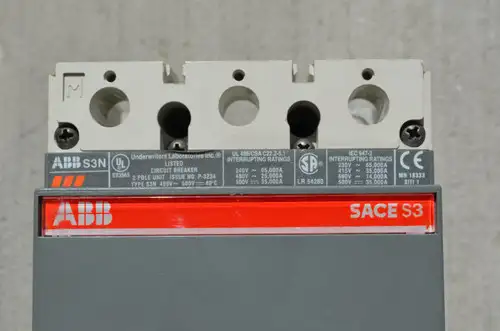 ABB SACE S3 S3N070TBB-2 Type S3N 2-Pole 70A 480V Circuit Breaker -