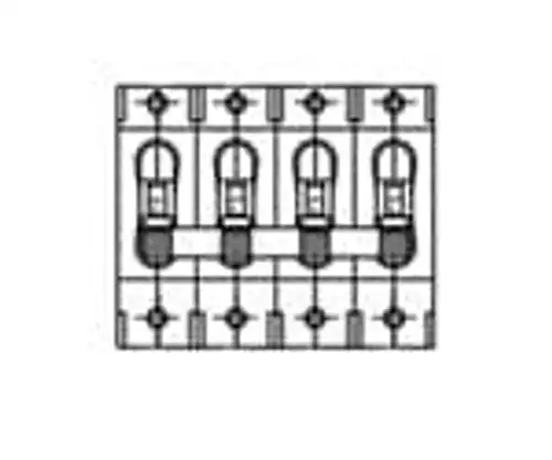 CB4-X0-01-771-11C-C Hydraulic Magnetic Circuit Breaker 240 VAC 125 VDC 4 Pole Handle - 40 C + 85 C
