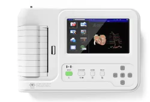 ECG600G Digital 6 Channel ECG EKG Machine Portable Electrocardiograph Touch screen