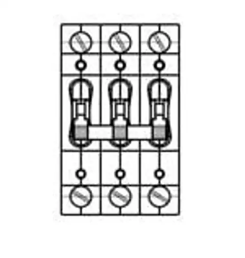 DA3-B0-42-615-121-C 15 A 480 VAC 65 VDC 3 Pole Handle - 40 C + 85 C