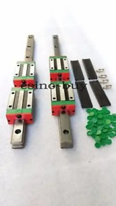2 Set Hgr20--1500Mm Linear Rail Guaid & 4 Pcs Hgh20Ca Block Carriage Bearing