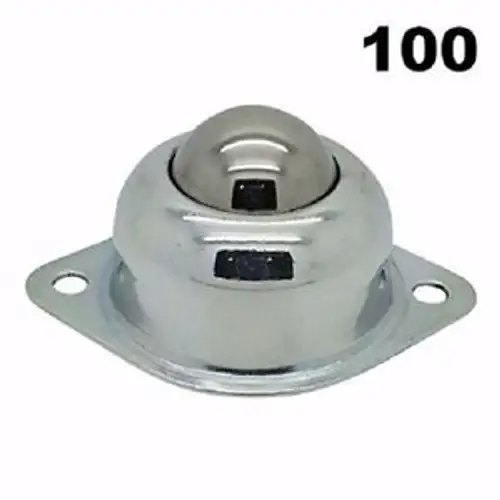 1In Flange Mounted Conveyor Roller Ball Transfer Bearings 75Lbs Capacity-100Pcs