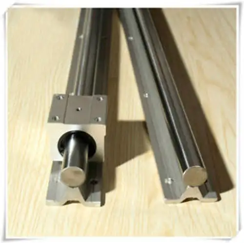2 Set Sbr25-1000Mm 25Mm Fully Supported Linear Rail Shaft Rod + 4 Sbr25S-Uu