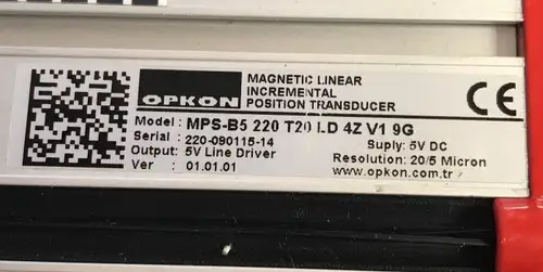 OPKON Linear Encoder MLR-B5 220 CL T20 LD 1Z V1 9G