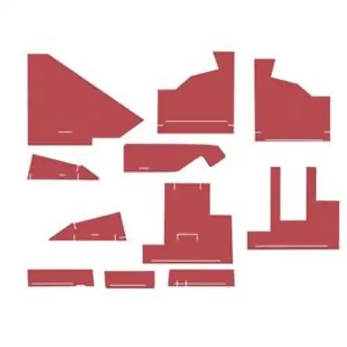 Cab Foam Kit With Headliner Red Material S/N 277182-300158 White 2-105 2-85