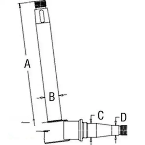 3389319 Spindle Lh Fits Deutz: D4006 D4506 D5206 D5506 D6206