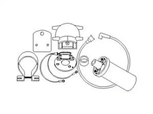 1247Xt Ignitor & Coil Conversion Kit 12V Negative Gd Fits Ford Holland 2N 8N