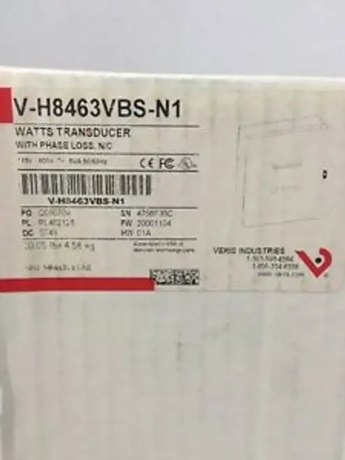 Veris H8463Vbs-N1 Wall Mount Power Meter For Voltage-Mode Cts