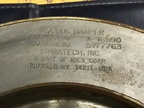 Viscous Damper Detroit Diesel 5177763 In-Line 3/4/6-71 Vibratech Inc A-16590 Bal