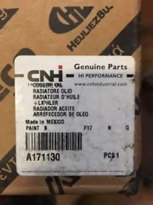Case # A171130 580E Backhoe Oil Cooler Assembly