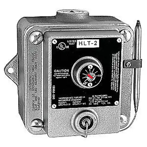 COLUMBUS ELECTRIC Line Volt Mechanical Tstat120 to 277VAC HLT-2-G Gray