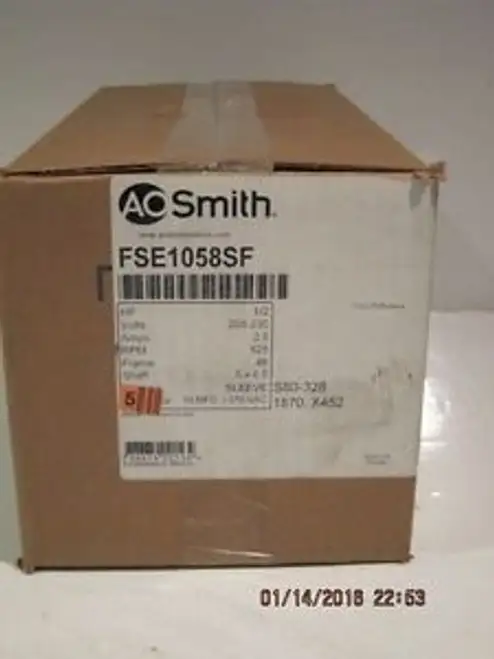 Ao Smith Fse1058Sf Bearing Condenser Motor-1/2 Hp 825 Rpm 825V/2.5 A Fshp Nisb
