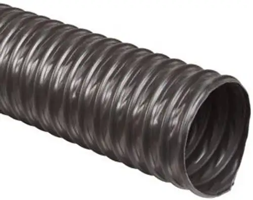 Flexadux T-7Sr Thermoplastic Rubber Duct Hose Black 4 Id 0.024 Wall 25 Le