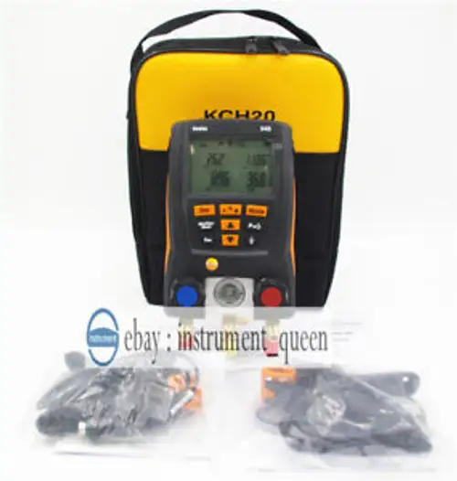 With 2 probes TESTO 549 Digital Manifold Gauge 2 Valves HVAC 0560 0550+SOFT CASE