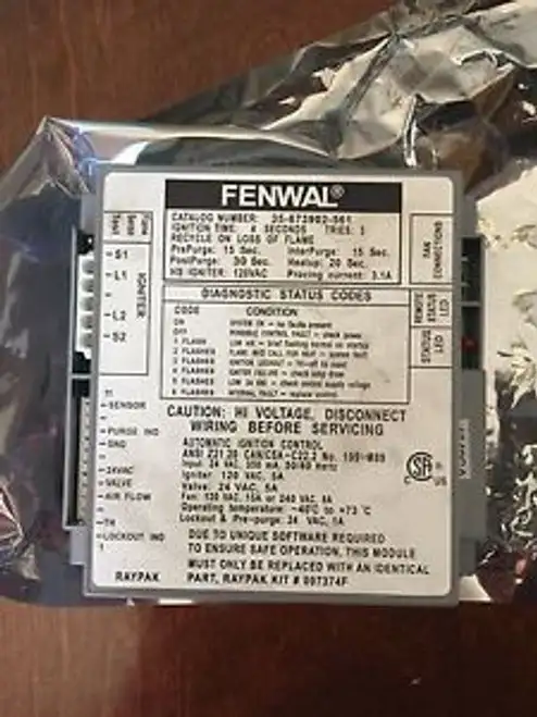 Fenwal 35-673902-561 Ignition Control 24 VAC Proven HSI W/ Blower