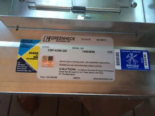 Greenheck CSP-A390-QD FAN BLOWER EXHAUST BRAND