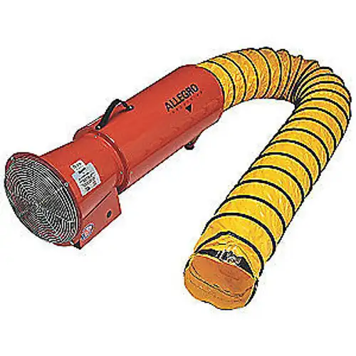 ALLEGRO Epoxy Powder Coated Conf. Sp FanAxial25 ft. Duct 9514-25 Orange