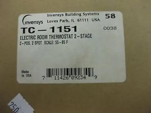 Barber Colman Electric Room Thermostat TC-1151