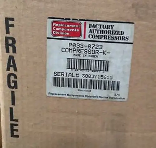 ~~CP-P0330723-Carrier Compressor 208/230V R22 1PH HP/AC