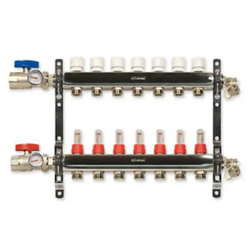 7-Loop Stainless Steel Radiant Heat Manifold