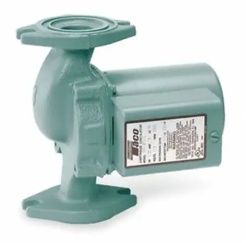 Taco 1/25 HP Cast Iron In Line Wet Rotor Hydronic Circulating Pump 008-F6