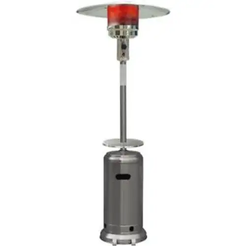 7-Ft. 41000 BTU Steel Umbrella Propane Patio Heater in Stainless Steel