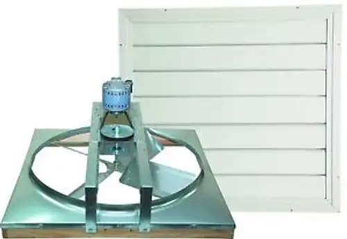 Cool Attic CX24BDM-2SPD Belt Drive 2-Speed Whole House Fan with Shutter White