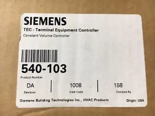 SIEMENS 540-103 VOL COSTANTE CTLR ELEC OUT